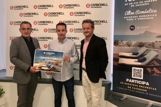 El Grupo Carbonell Inmobiliaria da a conocer al ganador de la promoción “Altea Romántica”