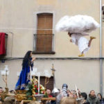 L’Angelet de la Corda ya atraviesa la plaza de Alfarrasí